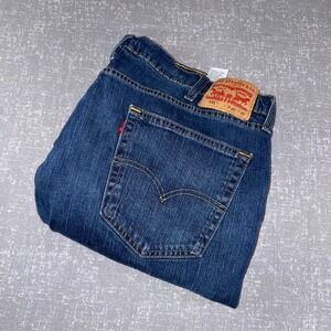 Levis 541 Athletic Taper Jeans Mens W42 L30 Blue Denim Stretch Americano Classic